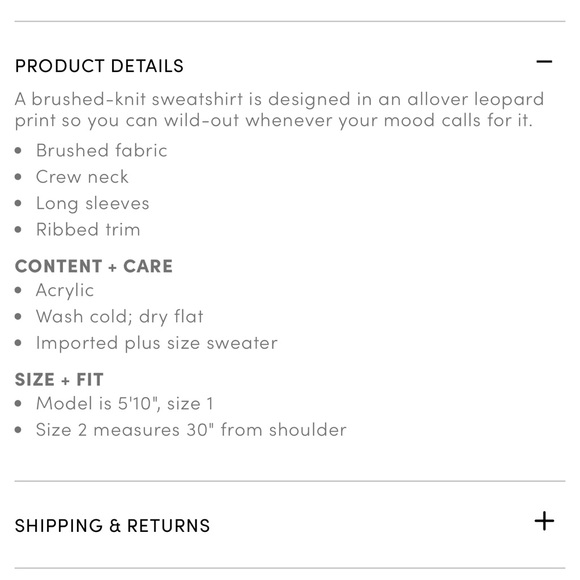 ⬇️Torrid Size 6 Leopard Print Crew Neck Sweater - Picture 9 of 9